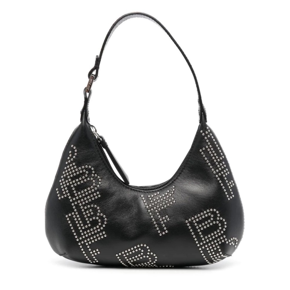 Authentic by far stud embellished leather tote bag